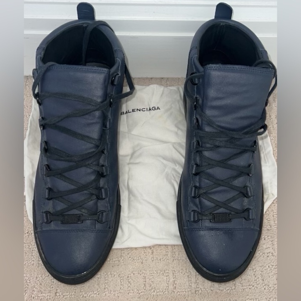 Balenciaga High Top Sneakers - Navy
